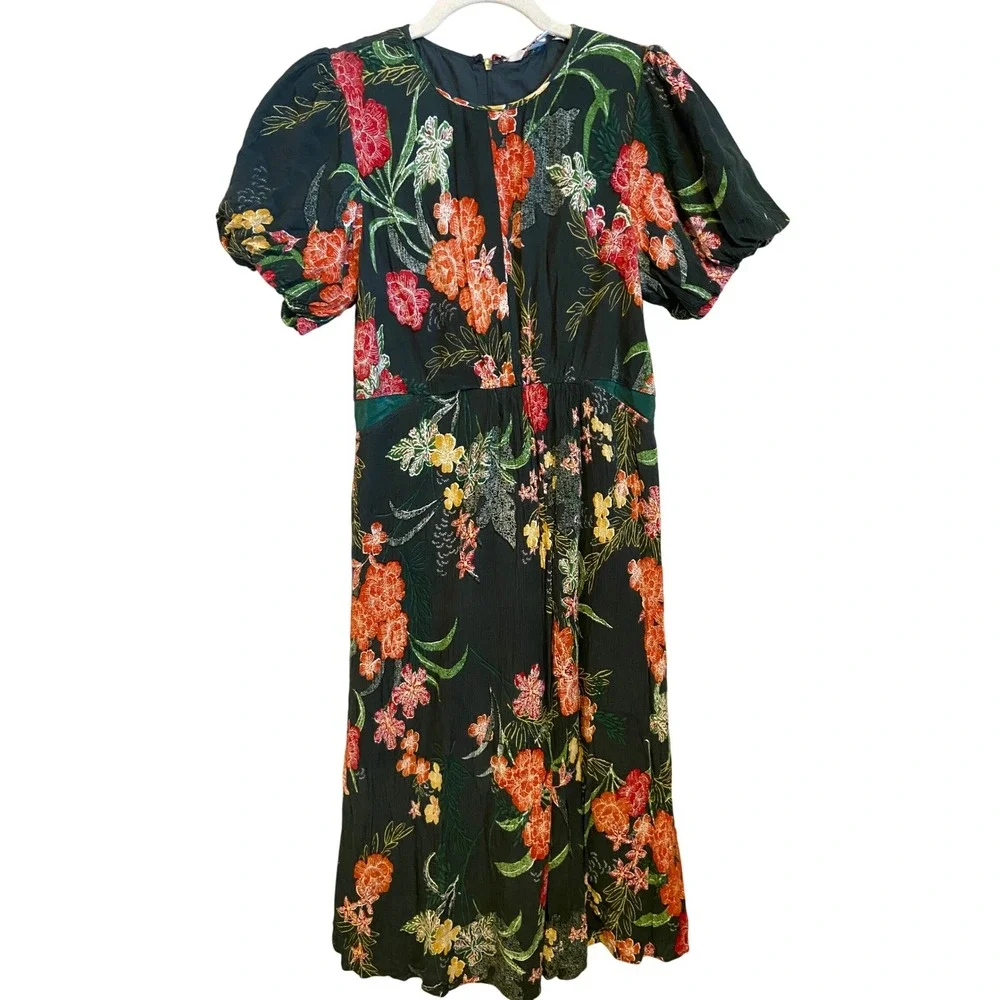 Walter Baker‎ Wanita Rain Forest Midi Dress Size Large